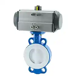 Pneumatic Fluorine Lined Butterfly Valve